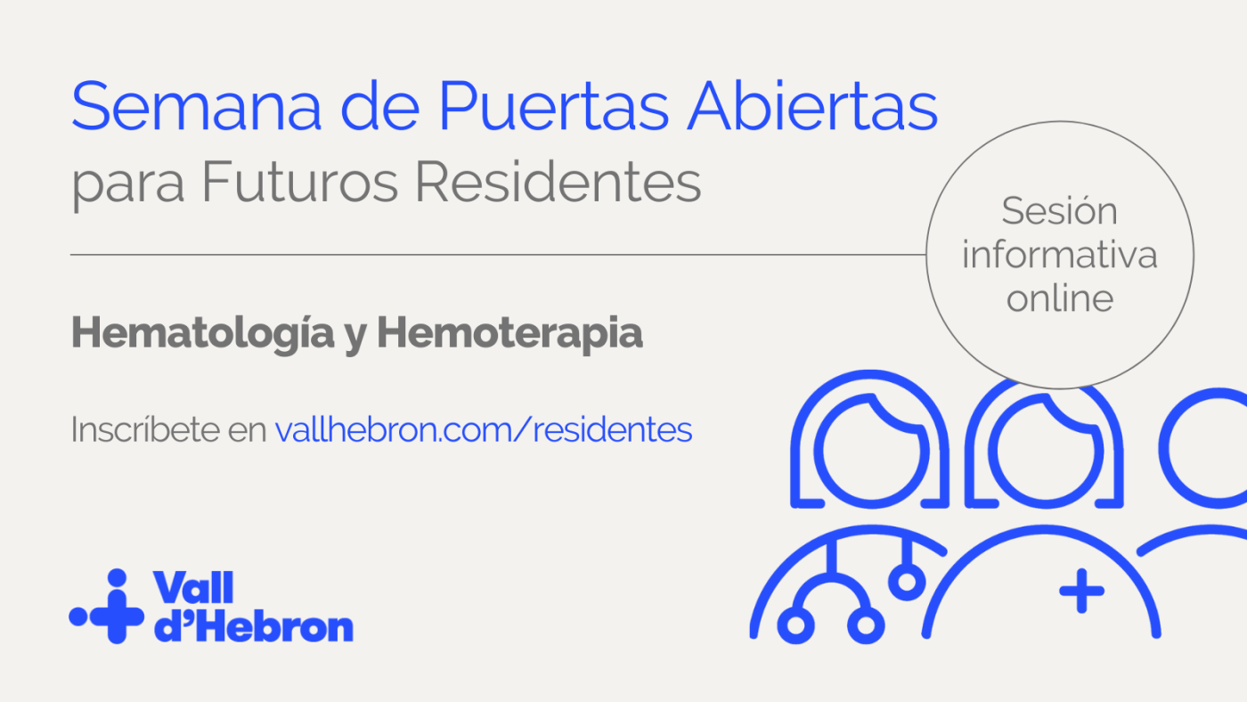 Sesió Informativa Hematología y Hemoterapia martes 8 a las 10.00 h